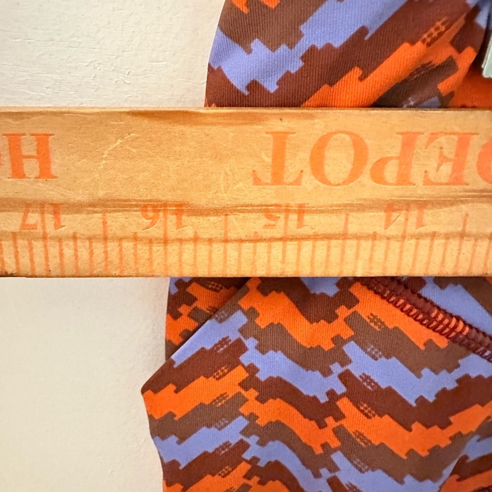JANJI L 7/8 groundworks woman pixel orange-purple camo mid-rise athletic legging - Picture 9 of 14